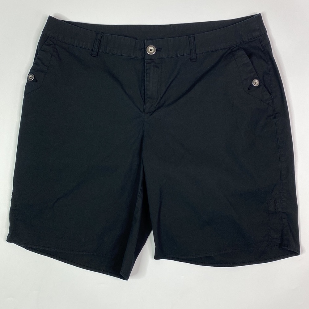 Lane Bryant Black Cotton Blend Shorts Size 18